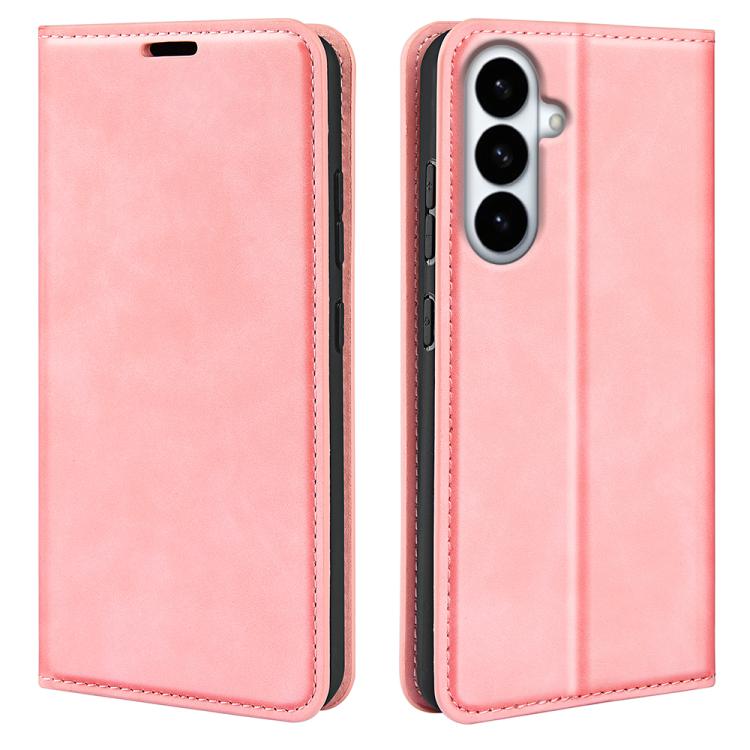 Custodia per telefono in pelle con aspirazione magnetica retro-pelle, For Galaxy S26 FE  5G, For Galaxy S26+ 5G, For Galaxy S26 Edge 5G, For Galaxy S26 Ultra 5G