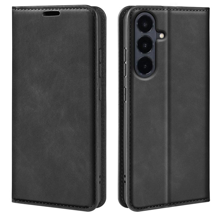Custodia per telefono in pelle con aspirazione magnetica retro-pelle, For Galaxy S26 FE  5G, For Galaxy S26+ 5G, For Galaxy S26 Edge 5G, For Galaxy S26 Ultra 5G