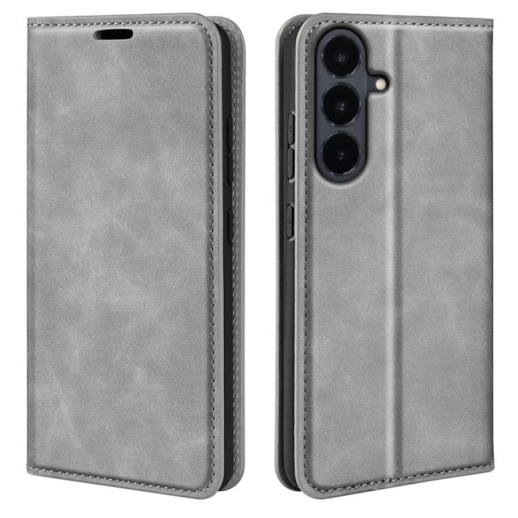 Custodia per telefono in pelle con aspirazione magnetica retro-pelle, For Galaxy S26 FE  5G, For Galaxy S26+ 5G, For Galaxy S26 Edge 5G, For Galaxy S26 Ultra 5G