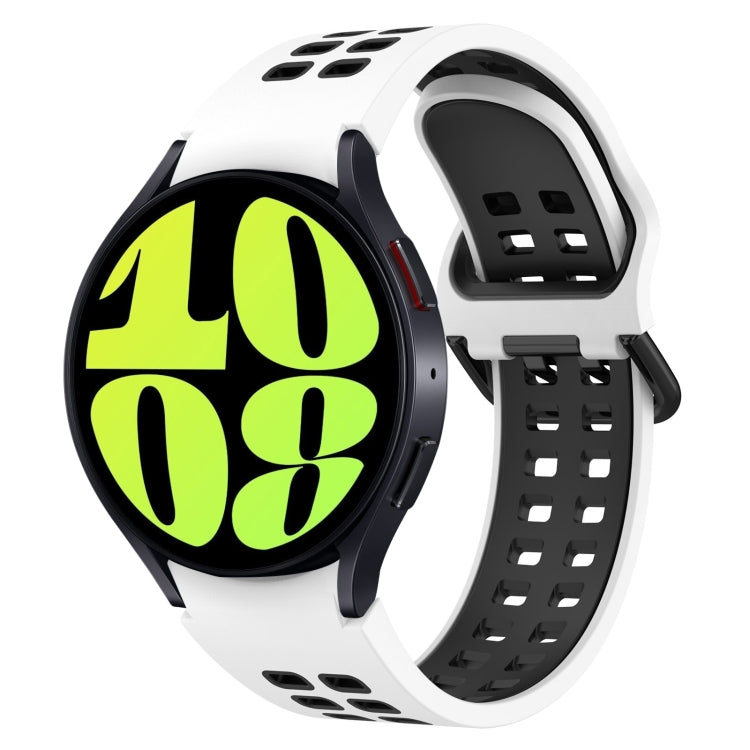 Cinturino in silicone traspirante bicolore, For Samsung Galaxy Watch 6 40mm, For Samsung Galaxy Watch 6 Classic 43mm