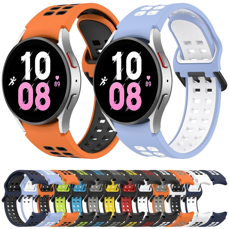 Cinturino in silicone traspirante bicolore, For Samsung  Galaxy Watch 4 Classic 42mm