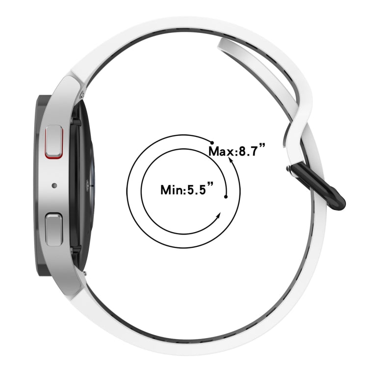 Cinturino in silicone traspirante bicolore, For Samsung  Galaxy Watch 4 Classic 42mm