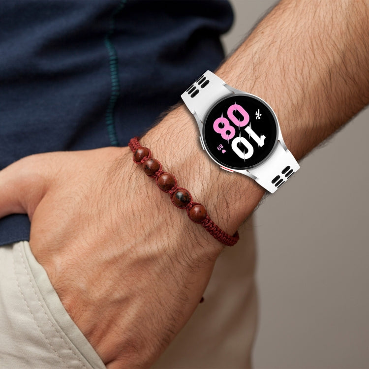 Cinturino in silicone traspirante bicolore, For Samsung  Galaxy Watch 4 Classic 42mm