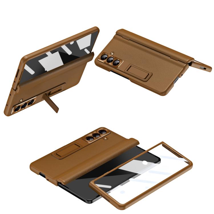 Custodia pieghevole in pelle con cerniera per Galaxy Z Fold8