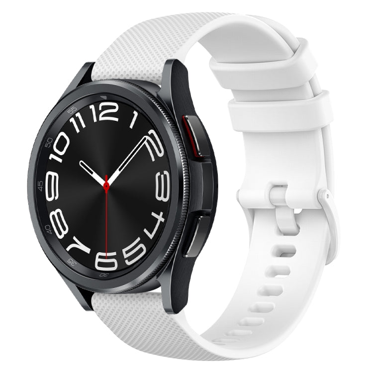 Cinturino in silicone a scacchi da 20 mm, For Samsung Galaxy Watch 6 Classic 47mm, For Samsung Galaxy Watch 6 44mm