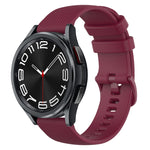 Cinturino in silicone a scacchi da 20 mm, For Samsung Galaxy Watch 6 Classic 47mm, For Samsung Galaxy Watch 6 44mm