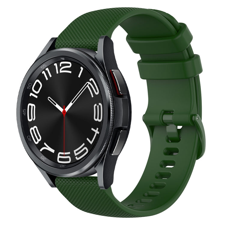 Cinturino in silicone a scacchi da 20 mm, For Samsung Galaxy Watch 6 Classic 47mm, For Samsung Galaxy Watch 6 44mm