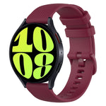 Cinturino in silicone a scacchi da 20 mm, For Samsung Galaxy Watch 6 Classic 47mm, For Samsung Galaxy Watch 6 44mm