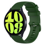 Cinturino in silicone a scacchi da 20 mm, For Samsung Galaxy Watch 6 40mm, For Samsung Galaxy Watch 6 Classic 43mm