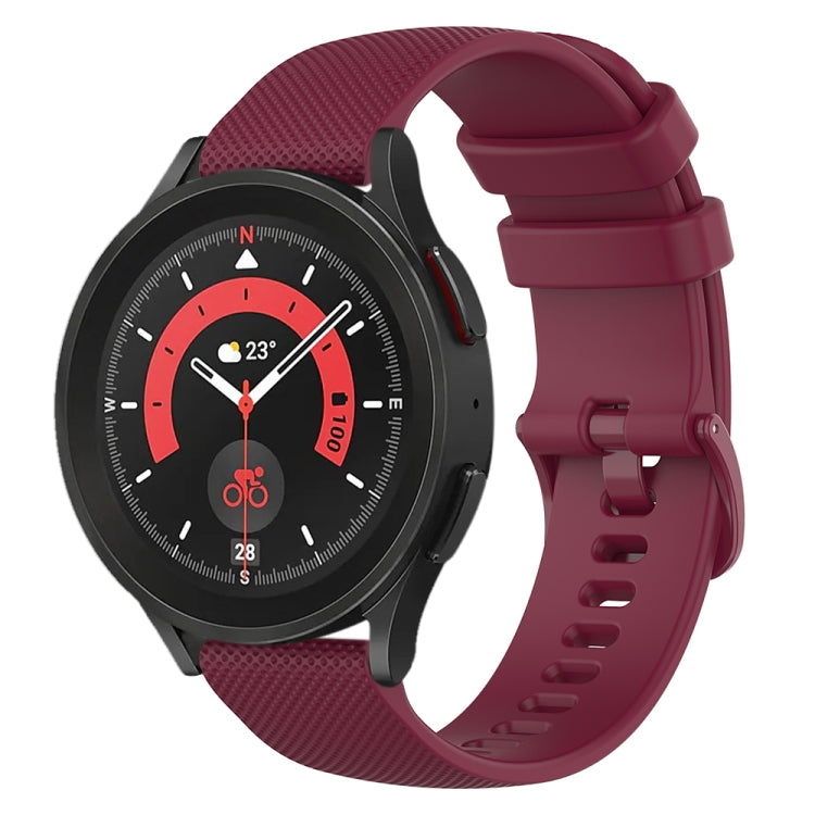 Cinturino in silicone a scacchi da 20 mm, For Samsung Galaxy Watch 5  44mm, For Samsung Galaxy Watch 5 Pro  45mm