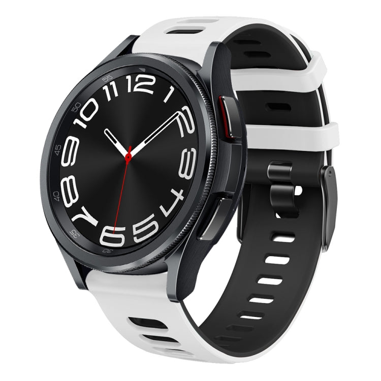 Cinturino in silicone bicolore da 20 mm, For Samsung Galaxy Watch 6 Classic 47mm, For Samsung Galaxy Watch 6 44mm