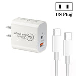 Caricatore doppia porta USB PD30W USB-C + QC3.0 con cavo Type-C