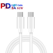 Caricatore a doppia porta USB PD30W USB-C / Type-C + QC3.0 con cavo dati da Type-C a Type-C da 1 m, EU Plug, US Plug, AU Plug