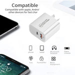 Caricatore doppia porta USB PD30W USB-C + QC3.0 con cavo Type-C