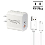Caricatore doppia porta USB PD30W con cavo Micro USB 1m