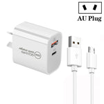 Caricatore doppia porta USB PD30W con cavo Micro USB 1m