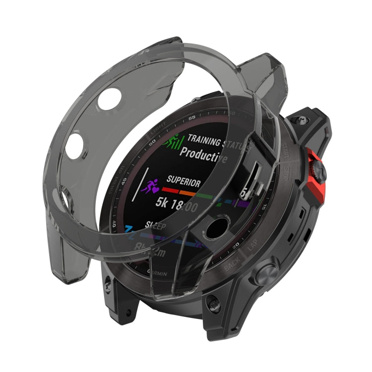 Custodia protettiva per orologio in TPU a metà pacchetto, For Garmin Fenix 7S Pro, For Garmin Fenix 7X Pro, For Garmin Fenix 7 Pro, For Garmin Epix Pro 47mm