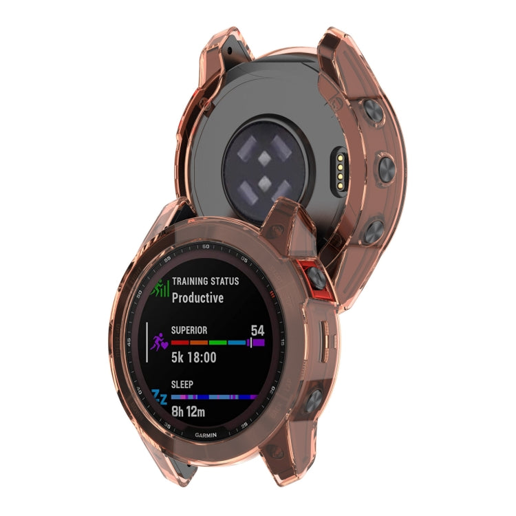 Custodia protettiva per orologio in TPU a metà pacchetto, For Garmin Fenix 7S Pro, For Garmin Fenix 7X Pro, For Garmin Fenix 7 Pro, For Garmin Epix Pro 47mm