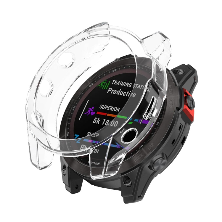 Custodia protettiva per orologio in TPU a metà pacchetto, For Garmin Fenix 7S Pro, For Garmin Fenix 7X Pro, For Garmin Fenix 7 Pro, For Garmin Epix Pro 47mm