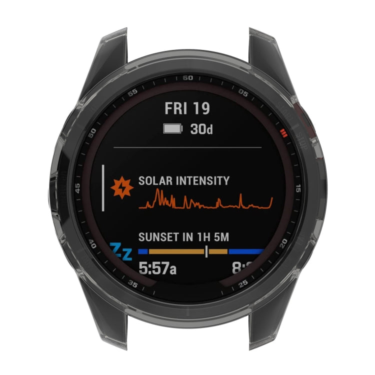 Custodia protettiva per orologio in TPU a metà pacchetto, For Garmin Fenix 7S Pro, For Garmin Fenix 7X Pro, For Garmin Fenix 7 Pro, For Garmin Epix Pro 47mm
