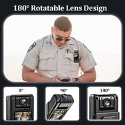 L10 1,3 pollici Rotazione di 180 gradi HD Videocamera per sport all'aria aperta HD Registratore delle forze dell'ordine, L10