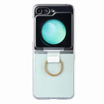 Custodia per telefono antiurto per PC trasparente con anello tempestato di diamanti, For  Samsung Galaxy Z Flip5 5G