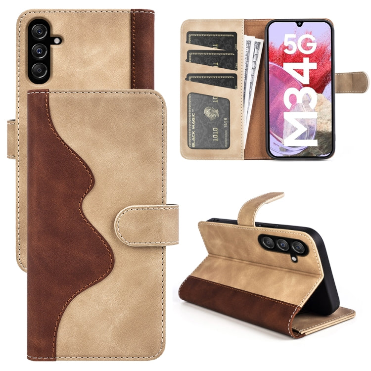 Custodia per cellulare in pelle Flip orizzontale con cuciture, For Samsung Galaxy A05s, For Samsung Galaxy M34 5G, For Samsung Galaxy S23 FE 5G