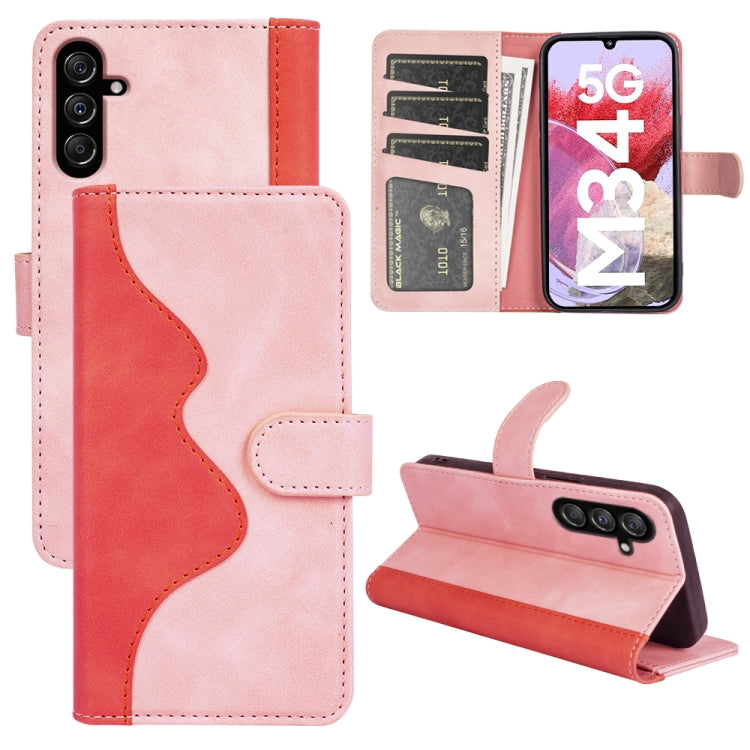 Custodia per cellulare in pelle Flip orizzontale con cuciture, For Samsung Galaxy A05s, For Samsung Galaxy M34 5G, For Samsung Galaxy S23 FE 5G