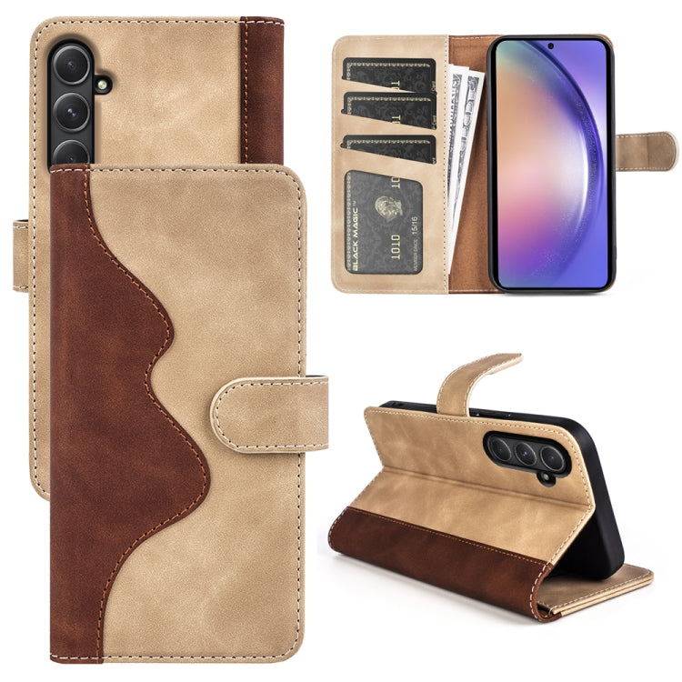 Custodia per cellulare in pelle Flip orizzontale con cuciture, For Samsung Galaxy M55 5G, For Samsung Galaxy M15 5G, For Samsung Galaxy A55, For Samsung Galaxy A35