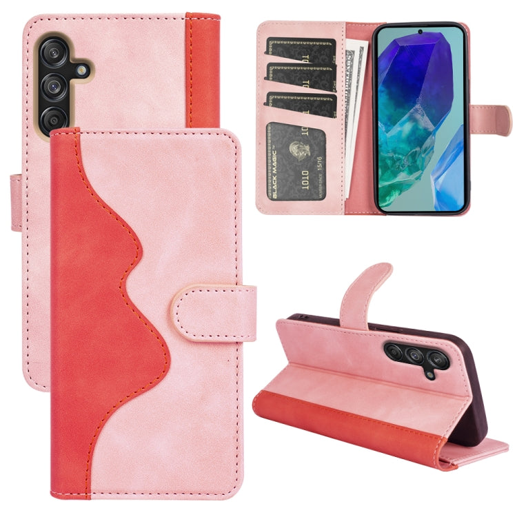 Custodia per cellulare in pelle Flip orizzontale con cuciture, For Samsung Galaxy M55 5G, For Samsung Galaxy M15 5G, For Samsung Galaxy A55, For Samsung Galaxy A35