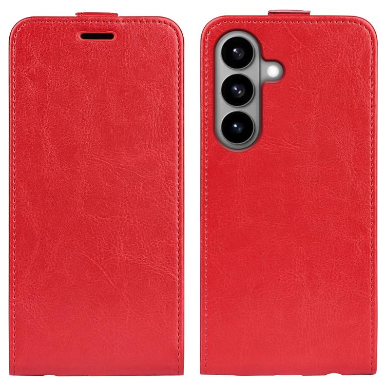 Custodia per telefono in pelle con vibrazione verticale R64 Texture, For Galaxy S26 FE 5G, For Galaxy S26+ 5G, For Galaxy S26 Edge 5G, For Galaxy S26 Ultra 5G, For Galaxy S26 5G, For Samsung Galaxy A57 5G