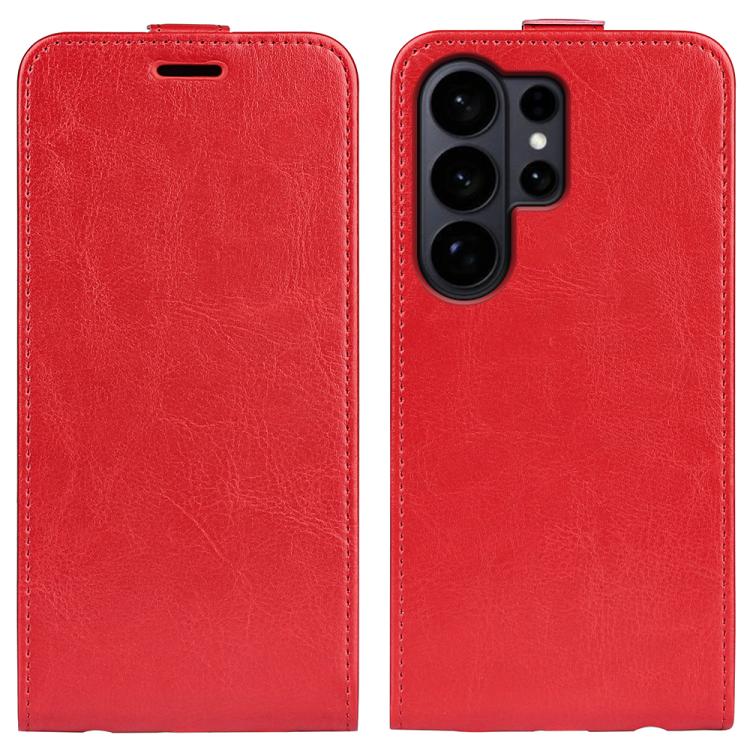 Custodia per telefono in pelle con vibrazione verticale R64 Texture, For Galaxy S26 FE 5G, For Galaxy S26+ 5G, For Galaxy S26 Edge 5G, For Galaxy S26 Ultra 5G, For Galaxy S26 5G, For Samsung Galaxy A57 5G