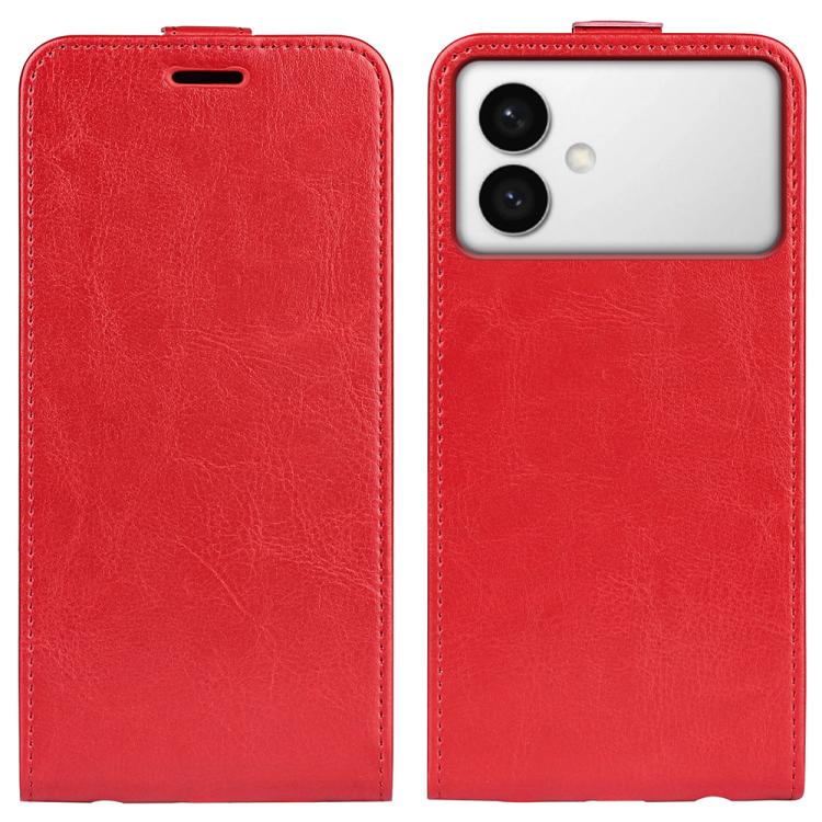 Custodia per telefono in pelle con vibrazione verticale R64 Texture, For Galaxy S26 FE 5G, For Galaxy S26+ 5G, For Galaxy S26 Edge 5G, For Galaxy S26 Ultra 5G, For Galaxy S26 5G, For Samsung Galaxy A57 5G