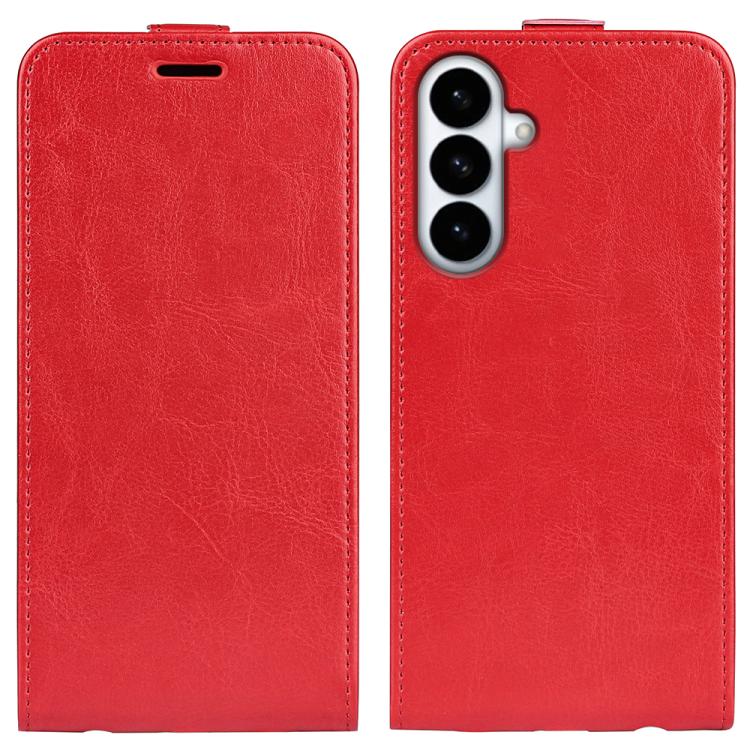 Custodia per telefono in pelle con vibrazione verticale R64 Texture, For Galaxy S26 FE 5G, For Galaxy S26+ 5G, For Galaxy S26 Edge 5G, For Galaxy S26 Ultra 5G, For Galaxy S26 5G, For Samsung Galaxy A57 5G