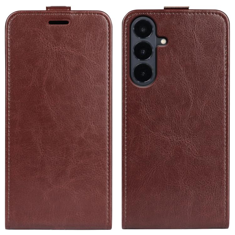 Custodia per telefono in pelle con vibrazione verticale R64 Texture, For Galaxy S26 FE 5G, For Galaxy S26+ 5G, For Galaxy S26 Edge 5G, For Galaxy S26 Ultra 5G, For Galaxy S26 5G, For Samsung Galaxy A57 5G