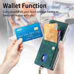 Custodia per telefono in pelle pieghevole con portafoglio per carte retrò con cinturino, For Samsung Galaxy Z Fold6 5G, For Samsung Galaxy Z Fold5 5G