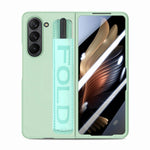 Custodia per telefono in pelle con impugnatura da polso in pellicola integrata con slot per penna, For Samsung   Galaxy Z Fold5 5G