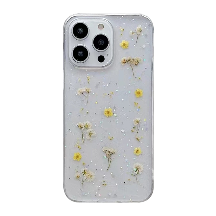 Custodia protettiva in TPU con motivo a fiori Gypsophila, For iPhone 17e / 16e, For iPhone 16 Pro Max, For iPhone 16 Pro, For iPhone 16 Plus, For iPhone 16, For iPhone 15 Pro Max