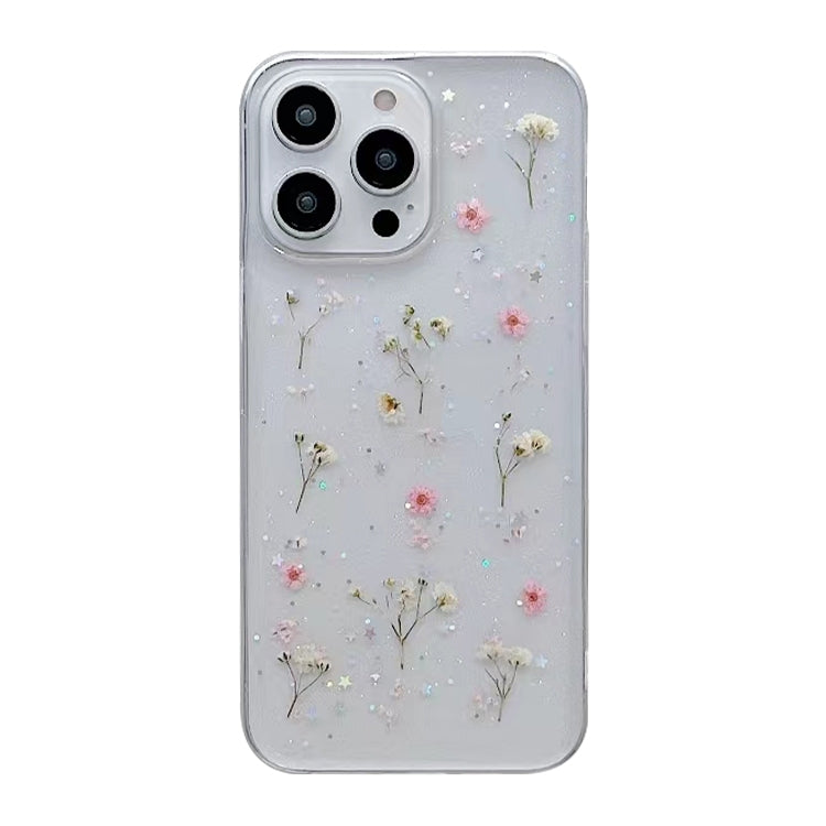 Custodia protettiva in TPU con motivo a fiori Gypsophila, For iPhone 15 Pro, For iPhone 15 Plus, For iPhone 15