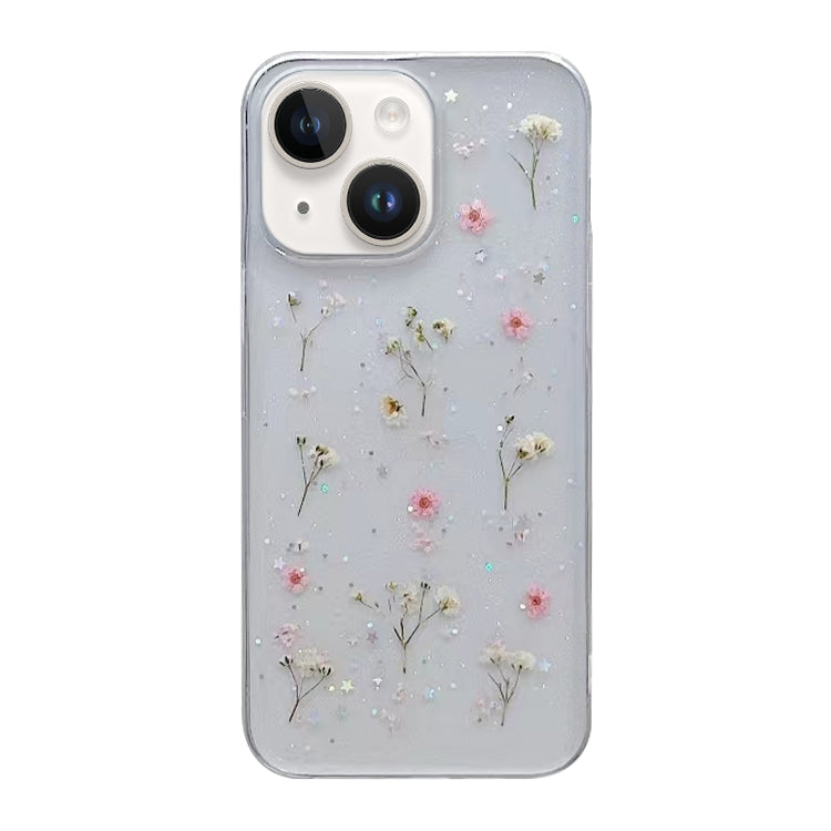Custodia protettiva in TPU con motivo a fiori Gypsophila, For iPhone 15 Pro, For iPhone 15 Plus, For iPhone 15