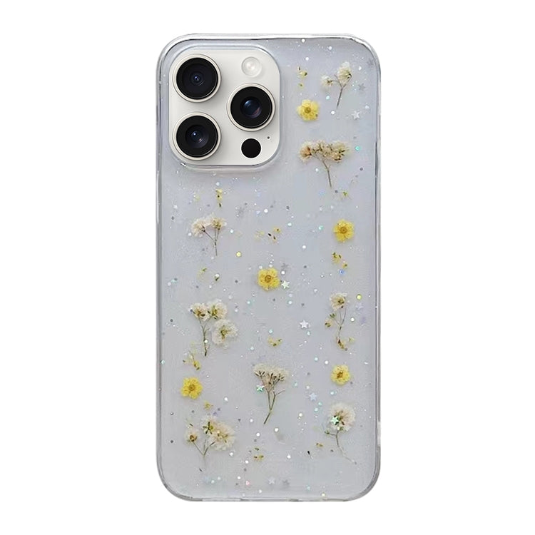 Custodia protettiva in TPU con motivo a fiori Gypsophila, For iPhone 17e / 16e, For iPhone 16 Pro Max, For iPhone 16 Pro, For iPhone 16 Plus, For iPhone 16, For iPhone 15 Pro Max