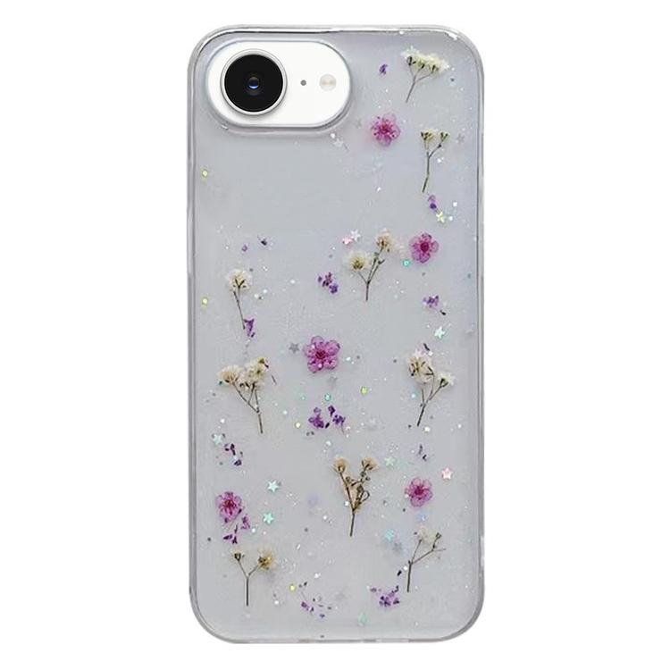 Custodia protettiva in TPU con motivo a fiori Gypsophila, For iPhone 17e / 16e, For iPhone 16 Pro Max, For iPhone 16 Pro, For iPhone 16 Plus, For iPhone 16, For iPhone 15 Pro Max