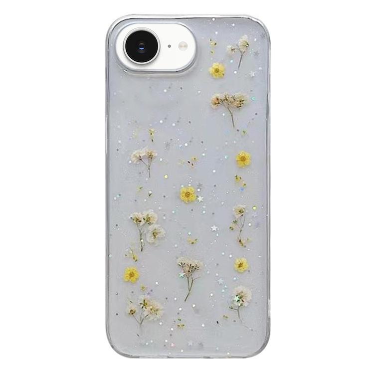 Custodia protettiva in TPU con motivo a fiori Gypsophila, For iPhone 17e / 16e, For iPhone 16 Pro Max, For iPhone 16 Pro, For iPhone 16 Plus, For iPhone 16, For iPhone 15 Pro Max