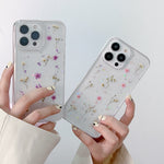 Custodia protettiva in TPU con motivo a fiori Gypsophila, For iPhone 17e / 16e, For iPhone 16 Pro Max, For iPhone 16 Pro, For iPhone 16 Plus, For iPhone 16, For iPhone 15 Pro Max