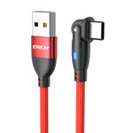 Cavo ricarica rapida USB a Tipo C 3A con LED 1-2 metri