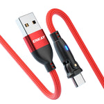 Cavo ricarica rapida USB a Tipo C 3A con LED 1-2 metri