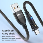 Cavo ricarica rapida USB a Tipo C 3A con LED 1-2 metri