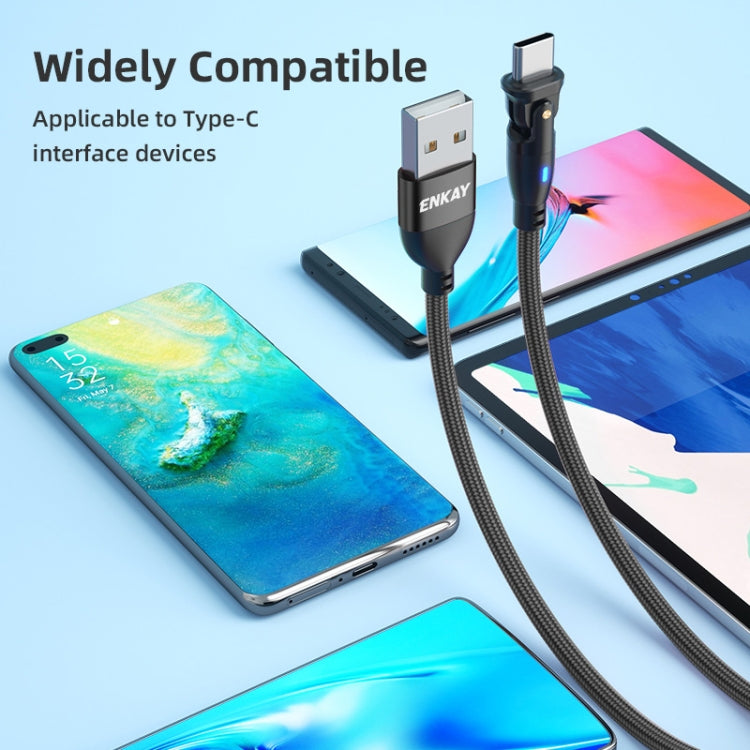 Cavo ricarica rapida USB a Tipo C 3A con LED 1-2 metri