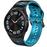 Cinturino in silicone con trama curva, For Samsung Galaxy Watch 6 Classic 43mm