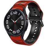Cinturino in silicone con trama curva, For Samsung Galaxy Watch 6 Classic 43mm